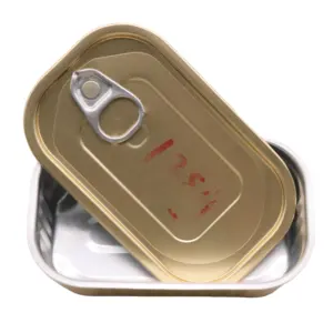 311 di alta qualità # sardine piccola scatola quadrata a buon mercato tonno in scatola per alimenti per il confezionamento di pesce