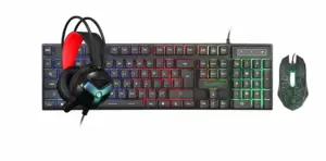 4 In 1 Game Mechanical Feel Keyboard Mouse Headphone Mousepad 104keys Computer Keyboard Mouse Combos For Gamer