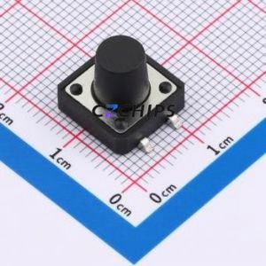 BX-TS-26-121210TT Tactile Switch SMD-4P,12x12mm Switch Single Pole Single Throw Round Button 2.6N Vertical Mount - Product Image 1