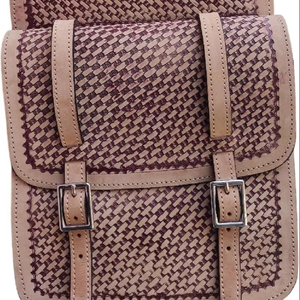 Bolsas de sillín de salto ecuestre de cuero genuino de alta calidad, ropa de equitación occidental mecanizada a mano para caballos - Product Image 1