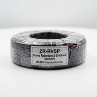 Câble torsadé blindé ignifuge Yangfan ZR-RVSP, isolation PVC, faible émission de fumée, sans halogène, 300/500V AC, instrumentation
