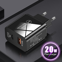 Vente en gros Pd 20w téléphone portable adaptateur de données de charge rapide USB type C chargeur d'alimentation murale pour Iphone 17 16 15 14 13 12