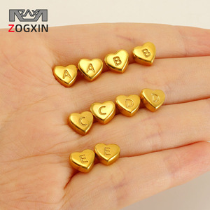 Zogxin Heart Shape Stud Earrings Stainless Steel Alphabet Letters A B C D E For Women Gift Jewelry Fashion Accessory - Product Image 1