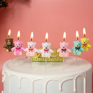 Art Design Party Decoration Bear Shape Candle Cheap Decorative Candles In Party