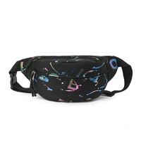 Sac banane de course personnalisé en polyester, étanche, avec logo imprimé, pour femme, à porter en bandoulière, à la taille ou sur la poitrine, style mode et tendance