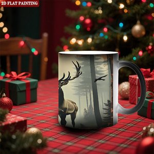 Tasse en céramique noire givrée de 11oz, tasse magique à couleur changeante à la chaleur, pour voyage d'affaires, Portable et légère - Product Image 2