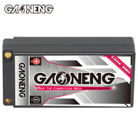 Baterai LiPo RC GNB GAONENG 6000MAH 2S HV 7.6V 140C Short Shorty Pack 5.0mm Bullet Hard Case untuk Mobil Balap RC Skala 1:10 1:12 LiHV