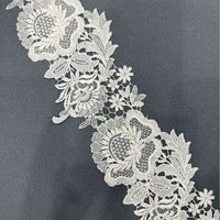 Dentelle Guipure 3D en Soie Lactée, Bordure en Dentelle Française, Accessoires pour Robes de Mariée, Accessoires DIY pour Robes Femme, Décorations de Noël