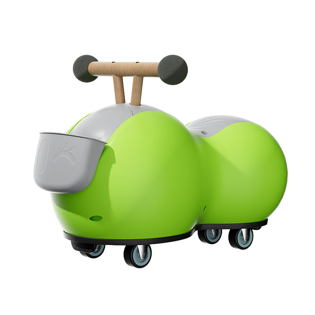 Kids Plastic 3-Wheel Adjustable Handlebar Ride on Car for Girls and Boys-Peanut Shape