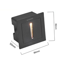 24V 110V 220V Rechteckige Form Aluminium-Gehäuse Warmweiß 3W LED-Treppenstufenleuchte für Innenräume