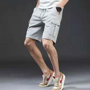 Logo personnalisé Short de gym pour homme avec poches au genou cordon de serrage à la taille tissu usé écologique brodé Technics Deporte Hombre - Product Image 3