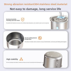 <span class=keywords><strong>Bebedero</strong></span> <span class=keywords><strong>para</strong></span> Mascotas Ecológico de Acero Inoxidable con Dispensador Automático Recargable, Diseño Sólido, Filtro, Gran Capacidad <span class=keywords><strong>para</strong></span> Perros y <span class=keywords><strong>Gatos</strong></span> - Product Image 2
