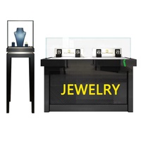 Meubles de magasin de bijoux de luxe, vitrine en verre verrouillable sur mesure, présentoir LED écologique pour accessoires, aménagement de boutique