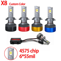 Personnaliser K13 MAX X8, phare LED de voiture haute puissance 200W, phare LED H4, 40000LM, 3 caloducs en cuivre, ampoule LED H1 H4 H11 9005 Canbus