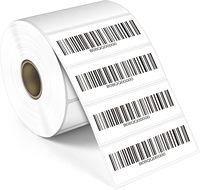 Etiqueta Adhesiva Térmica Blanca Personalizada, Resistente a Desgarros e Impermeable, Etiqueta para Alimentos, Etiqueta con Código de Barras en Rollo de 40x50mm