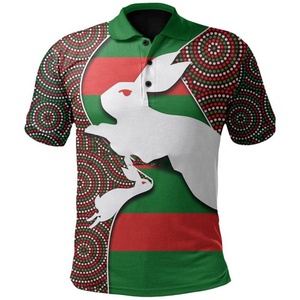 Yeni zelanda Maori Polo rahat Melbourne horoz köpekbalığı tavşan vahşi at Polyester t-şört Rugby gömlek - Product Image 4