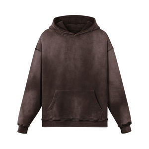 Sudadera <span class=keywords><strong>con</strong></span> Capucha de Diferentes Colores Personalizada, 100% Algodón Peinado, Felpa Cepillada, Cuello Ajustado, Efecto Deslavado al Sol - Product Image 2