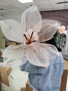 La <span class=keywords><strong>carta</strong></span> <span class=keywords><strong>di</strong></span> seta dell'organza della rosa del <span class=keywords><strong>papavero</strong></span> dell'anemone del fiore gigante H-168 può essere personalizzata - Product Image 5