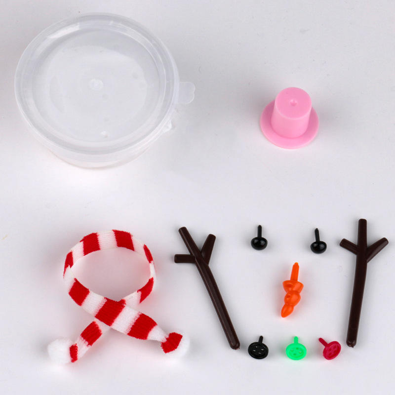 11pcs Snowman Clay Making Kit with Pink Hat