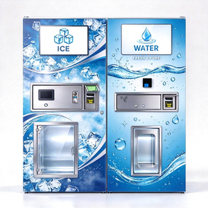 Distributeur automatique de glace et d'eau YISO, fonctionnant à monnayeur, avec système de distribution de bouchons de bouteilles RO, pour extérieur. - Product Image 1