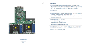เมนบอร์ดเซิร์ฟเวอร์ Original X11DPU 24DIMM PCIe 3.0 ชิปเซ็ตเฉพาะรุ่น <span class=keywords><strong>C621</strong></span> X11DPU-XLL - Product Image 3
