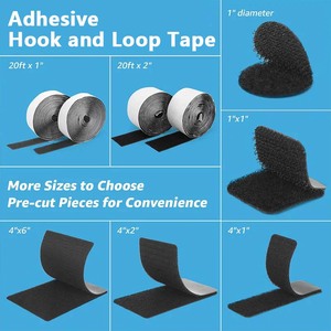 Vente en gros <span class=keywords><strong>de</strong></span> bandes adhésives à crochets et boucles en nylon écologiques, rondes et carrées, robustes, pour l'emballage - Product Image 3