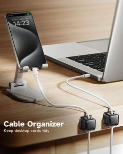 Organizador de Cables Ajustable para Montar en la Pared con Clips Magnéticos Adhesivos Fuertes para la Gestión de Cables en el Baño - Product Image 4