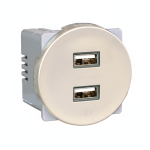 Chargeur et adaptateur COMETE Dual USB a 5.5V Titanium - Product Image 1