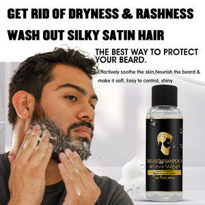 Etiqueta privada Cuidado de la barba Champú Bálsamo Kit Lavado Champú Bálsamo Suero Brillo Crecimiento <span class=keywords><strong>Aceite</strong></span> Hombres Aseo Set para vello <span class=keywords><strong>facial</strong></span> - Product Image 6