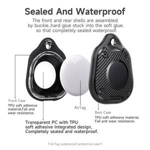TPU menutupi seluruh tubuh Anti hilang kerah hewan peliharaan pegangan Tag udara tahan Air yang paling aman AirTag anjing kerah pemegang - Product Image 5