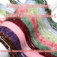 Perles de pierres précieuses naturelles à facettes 3 mm, pierres naturelles en vrac, rubis, tourmaline, bracelet fait main Xinzhuang XZ4721