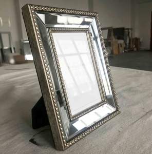 Cadre photo miroir biseauté, cadre en plastique collant avec miroir, 4x6 "5x7" 6x8 "8x10" - Product Image 2