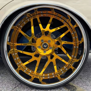 Velg Mobil 2 Piece 18 19 20 21 22 23 24 26 Inch Lapis Emas Chrome Deep Lip Forged Wheels untuk Chevrolet Impala BMW M3 M4 - Product Image 2