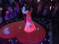 Pista de Baile LED Programable para Bares, Fiestas, Bodas, Discotecas, Clubes Nocturnos, 8x8 Píxeles, Vidrio Templado