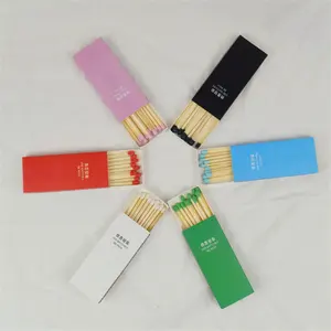 White Matchboxes Custom Logos Safe Wholesale Black Wooden Matches Household Candle Matches