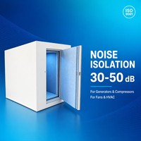 Enceinte acoustique industrielle entièrement fermée en acier inoxydable 304, réduction du bruit et isolation avec dissipation thermique écologique