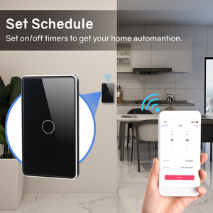 Tuya US Smart Home WiFi-Schalter 1/2/3/4Gang Voice & <span class=keywords><strong>Wireless</strong></span> Remote App-Steuerung Touch Wall <span class=keywords><strong>LED</strong></span>-Licht ZigBee-Schalter mit Alexa - Product Image 2
