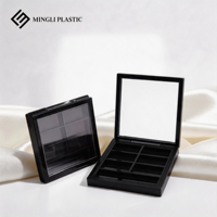 Palette vide carrée ML PACK personnalisée 9 couleurs pour fards à paupières et blush, emballage 9 compartiments