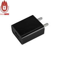 Chargeur mural électrique USB 10W 5V2A avec prise Inde, protection OTP/OVP, voyage et universel, approuvé BIS RoHS REACH