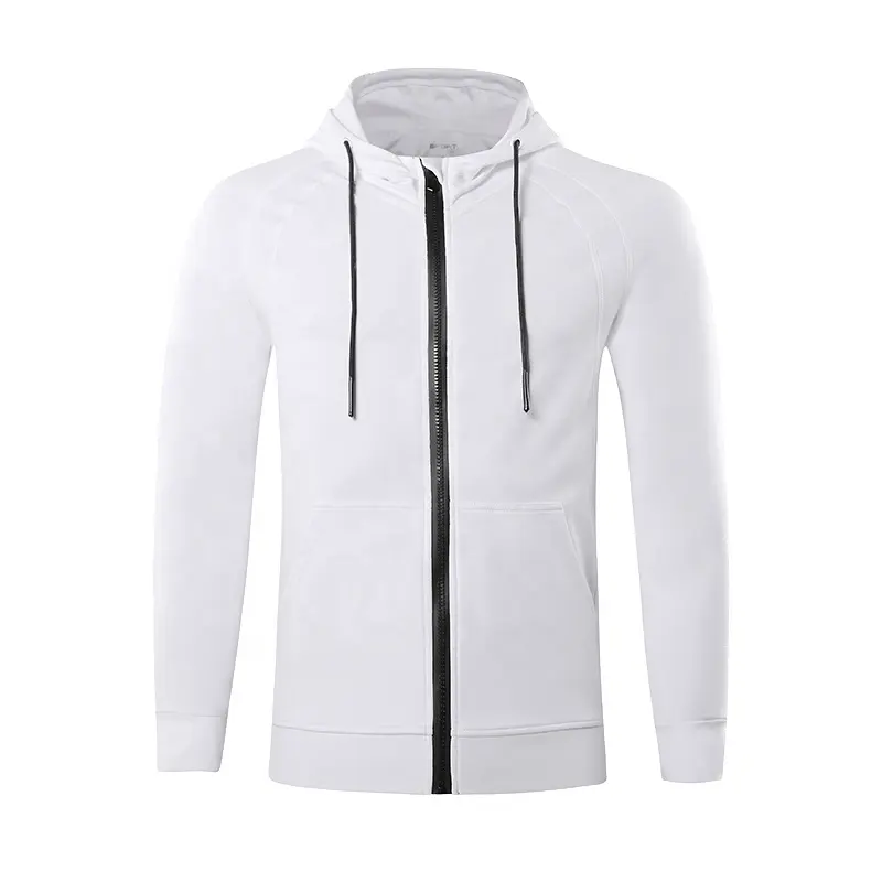 zipper hoodies with pocket custom printing logo design white black sweatshirts could add tag slim men unisex coat