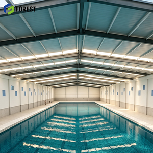 Structure de piscine préfabriquée en acier pour usage industriel intensif, grande portée, pour natatorium et arène - Product Image 1