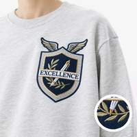 Patch en tissu non tissé brodé 3D thermocollant personnalisé avec logo pour chapeau de scout scolaire ou sportif – Vente en gros