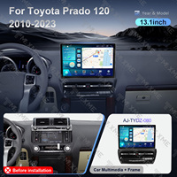 Kit de cadre de façade pour autoradio DVD pour TOYOTA Prado 2010-2023 pour écran de navigation Android 13 de 12,3" 13,1" avec CarPlay sans fil