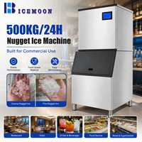Glace granulaire pour comptoirs d'aliments frais des supermarchés, provenant d'une machine à glace commerciale avec réfrigérant R404A et affichage des codes de panne