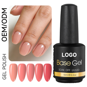 Nouveau Prix Usine Qualité Supérieure 15 ML Multifonction Sans Résidu Haute Brillance OEM Personnalisable Gel UV Caoutchouc Base Coat Vernis à Ongles Gel - Product Image 1