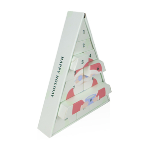 Thiết Kế Mới Tam Giác Hình Dạng Giáng Sinh Giấy Hộp Quà Tặng Cho Cookie Sô Cô La Advent Lịch Hộp Các Tông Matt Cán Dập Nổi - Product Image 4