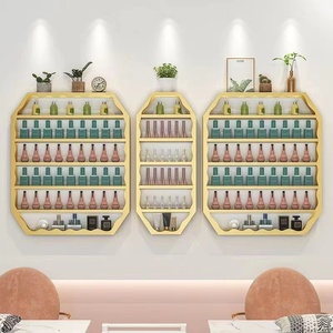 <b>Nail</b> Salon Shelf Rack <b>Wall</b> Mounted <b>Wall</b> Hanging Iron <b>Nail</b> Polish Storage Rack Gold <b>Nail</b> Polish Display Rack Display - Product Image 2