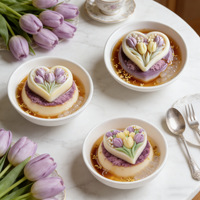 Moule à gâteau en silicone de qualité alimentaire en forme de cœur de tulipe, résistant au four, écologique, réutilisable, facile à démouler, pour la pâtisserie DIY, sac OPP