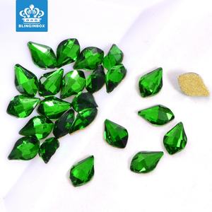 Lot de 50 formes de cristaux K9, strass de couleur vert, 3D, à dos plat, pour Nail Art, décoration d'ongles, 25 couleurs, C06 - Product Image 6