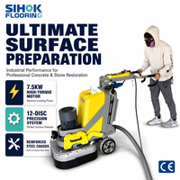 Ponceuse à béton et terrazzo manuelle haute performance 7,5 kW 220 V 380 V sans poussière pour sols
